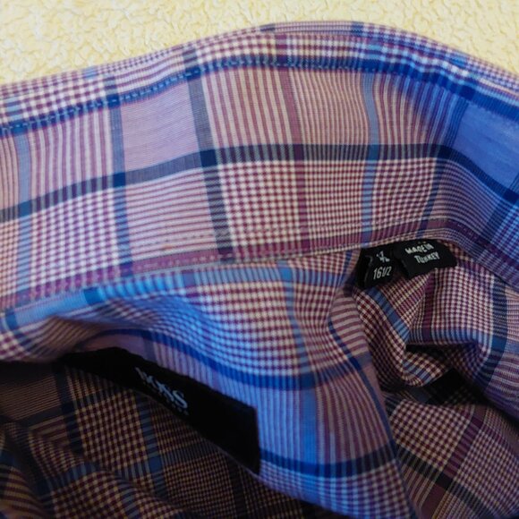 Boss Dress Shirt, Purple Pattern, Slim Fit, Made in Turkey, 16 - Picture 6 of 6